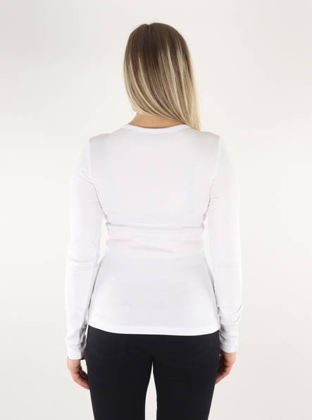 JJXX Skjorta Freya ribb ljus vit - Långärmade tröjor för  damer - 134670 - 2