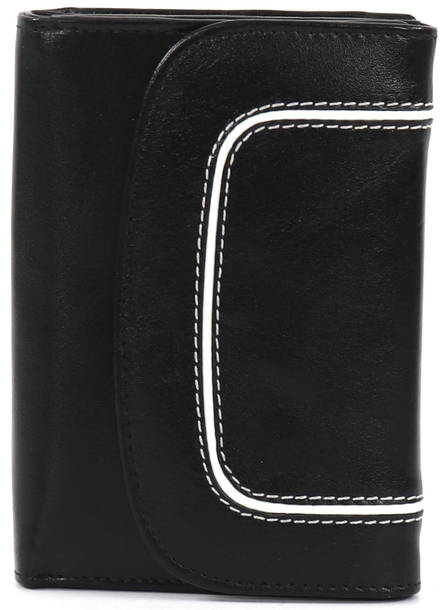 Läderplånbok NK297 svart/vit - Plånböcker - 127990 - 1