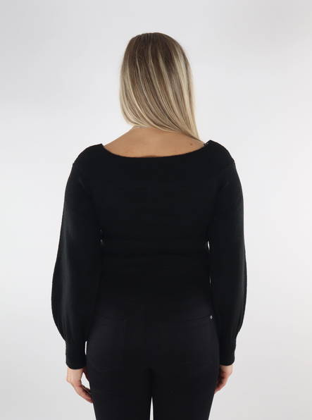 Only Jane Off shoulder Tröja svart - Stickat för damer - 134550 - 2