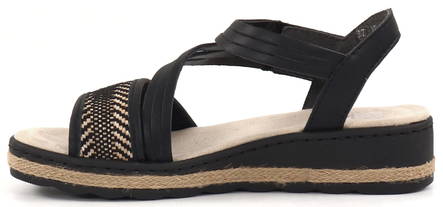 Rieker Sandaler 61764-00 svart multi - Rieker sandals - 133480 - 2