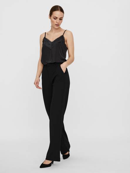Vero Moda stretchiga dam byxor Zamira mr straight svart - Byxor för damer - 129050 - 1
