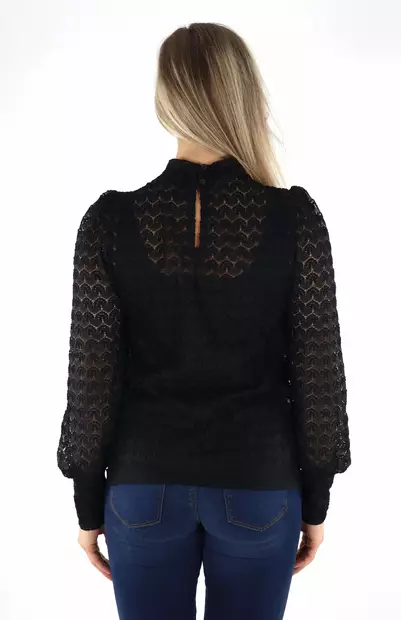 Vero Moda Skjorta högringad svart - Långärmade tröjor för  damer - 137000 - 2