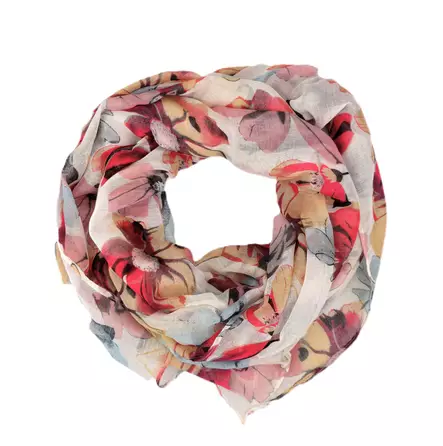Veniz blommig tubscarf 62573 röd - Halsdukar för damer - 138320 - 1