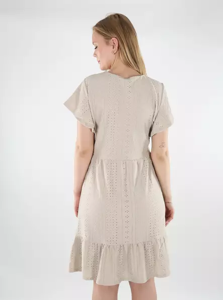 Only stretchklänning V-hals nacreous cloud - Klänningar och tunikor - 138440 - 2