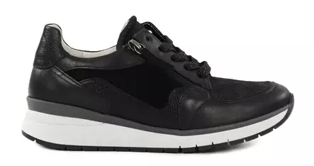 Gabor sneakers i äkta läder för kvinnor 6630767 schwartz - Sneakers för damer - 138510 - 2