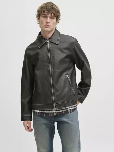 Jack&Jones Jacka JJECASABLANCA pu svart - Jackor och parkas för herrar - 139490 - 2