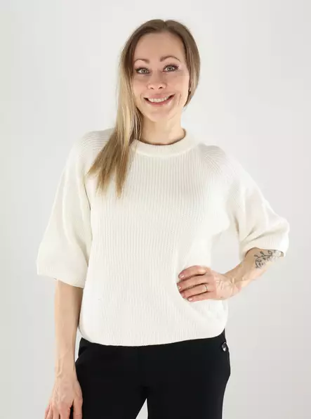 JJXX bomullströja Twist snövit - Stickat för damer - 140160 - 1