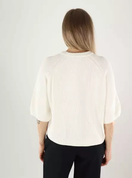 JJXX bomullströja Twist snövit - Stickat för damer - 140160 - 2