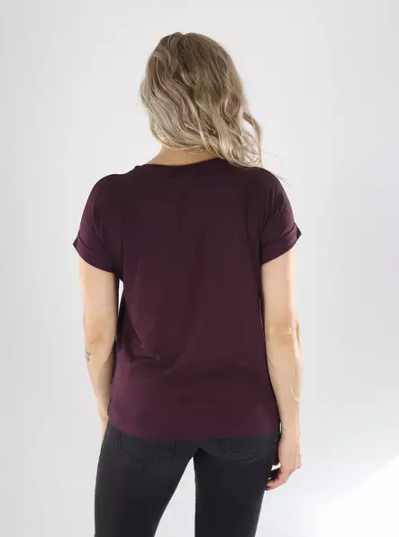 Only T-shirt ONLMOSTER S/S O-NECK TOPP winetasting - T-shirts för damer - 141550 - 2