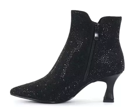 Marco Tozzi Ankelboots 25018-45 065 Svart Glitter - Stövletter och kängor för damer - 142000 - 2