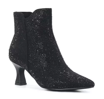 Marco Tozzi Ankelboots 25018-45 065 Svart Glitter - Stövletter och kängor för damer - 142000 - 1