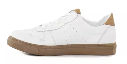 Andrea Conti damsneakers i äkta läder 0341050-534 vit/brun - Sneakers för damer - 140310 - 2