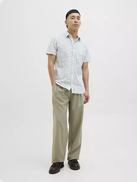 Jack&Jones kortärmad skjorta Blasummer vit - Skjortor för herrar - 138480 - 2
