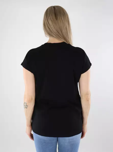 JJXX dam t-shirt Boxy Print svart/vild Savio - T-shirts för damer - 137720 - 2