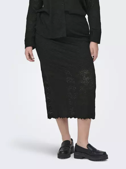 Only Carmakoma plus size Spetskjol Calf Lace svart - Kjolar - 137920 - 1