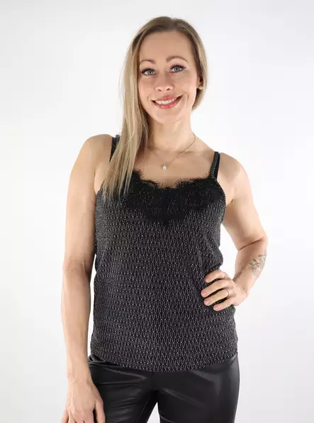 Only dam glittertopp svart/harlequin - Toppar för damer - 137490 - 1