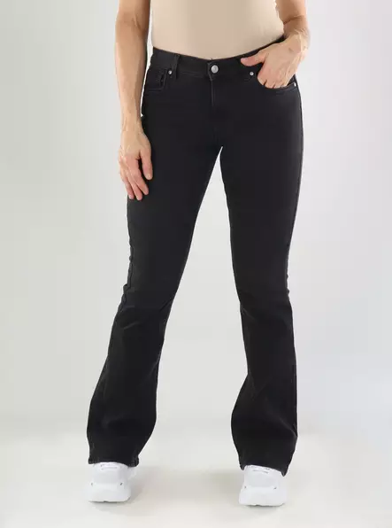 Only Jeans ONLPHOEBE LW BACK POC FLARED Tvättad svart - Jeans för damer - 141640 - 1
