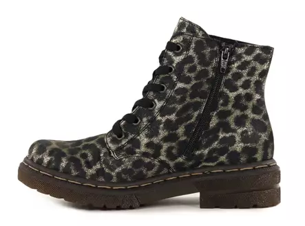 Rieker damstövletter med leopardmönster 78240-90 multifärgad - Rieker ankelboots - 139010 - 2