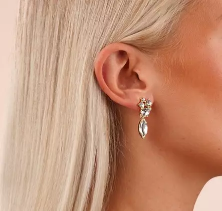 Snö of Sweden Örhängen Noctelle guld/klar - Örhängen - 140030 - 2