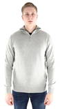 Jack & Jones herr stickad tröja, hög krage Eli highneck, blå, ljusgrå - Stickat för herrar - 127260 - 1