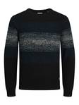 Jack&Jones Sweater Panel svart/sjömansblå - Stickat för herrar - 134750 - 1