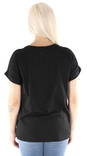 Only svart dam t-shirt, lös passform Moster black/solid black - T-shirts för damer - 126540 - 2