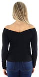 Pieces Skjorta Maliva off shoulder svart - Långärmade tröjor för damer - 132810 - 2