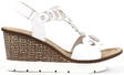 Rieker Kilklackade sandaler 655H4-80 vit - Rieker sandals - 128070 - 1