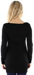 Vero Moda långärmad dam tröja Maxi my soft long svart, vit - Långärmade tröjor för damer - 119190 - 3