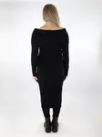 Only midilång stickad klänning Off Shoulder svart - Stickat för damer - 137500 - 2