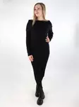 Only midilång stickad klänning Off Shoulder svart - Stickat för damer - 137500 - 1