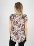 Only dam lång t-shirt Topp glittrande druva/trädgård - T-shirts för damer - 140350 - 2