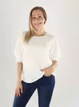 Vila Skjorta 2/4 O-RINGAD TOPP snövit - T-shirts för damer - 141410 - 1