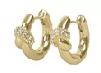 Snö of Sweden Örhängen Everly chunky knot crystal ring guld/klar - Örhängen - 141590 - 1