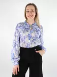 Only blommig skjorta för damer Frill bel air blå/porcelain - T-shirts för damer - 138110 - 1