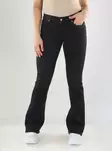 Only Jeans ONLPHOEBE LW BACK POC FLARED Tvättad svart - Jeans för damer - 141640 - 1