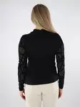 Only damskjorta Mesh svart/geometrisk - Långärmade tröjor för damer - 137580 - 2