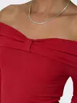 Only damskjorta Off Shoulder är röd - Långärmade tröjor för  damer - 137660 - 3