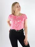 Only lång t-shirt för kvinnor ONLNOVA carmine rose/la pal - T-shirts för damer - 138390 - 1