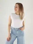 Only topp med rynkning, vit - Toppar för damer - 140830 - 1
