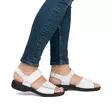 Rieker lädersandaler för damer 64560-81 vit - Rieker sandals - 137960 - 5
