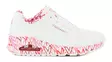 Skechers dam sneakers 155506/WRPK UNO - LOVING LOVE vit/röd/rosa - Skechers sneakers - 138070 - 2