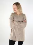 Vero Moda glittertröja för dam Lång silvermink - Stickat för damer - 137590 - 1