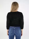 Vero Moda damkofta 3/4 V-ringad svart - Stickat för damer - 138740 - 2