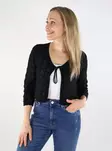Vero Moda damkofta 3/4 V-ringad svart - Stickat för damer - 138740 - 1