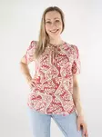 Vero Moda t-shirt dam VMBALI V-ringad marsala/bali - T-shirts för damer - 138160 - 1