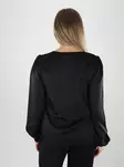 Vila damskjorta Smock Satin svart - Långärmade tröjor för  damer - 140180 - 2
