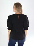 Vila Skjorta 2/4 O-RINGAD TOPP svart skönhet - T-shirts för damer - 141400 - 2