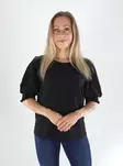 Vila Skjorta 2/4 O-RINGAD TOPP svart skönhet - T-shirts för damer - 141400 - 1