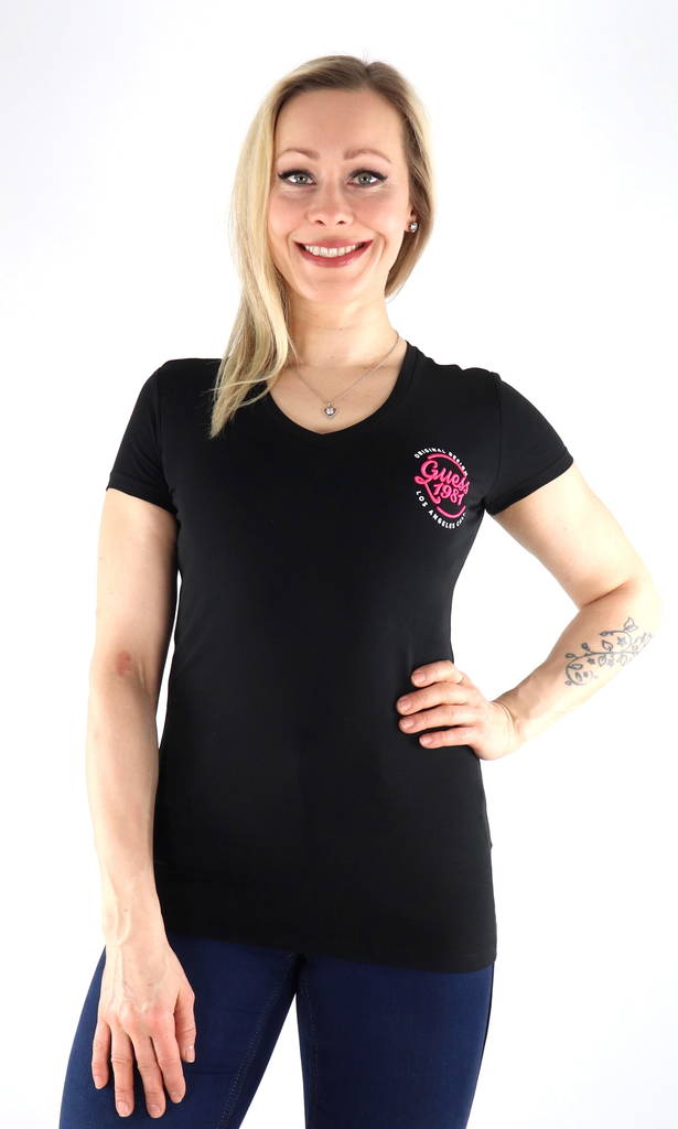 Guess T-Shirt Stämpel svart - T-shirts för damer - 133340 - 1